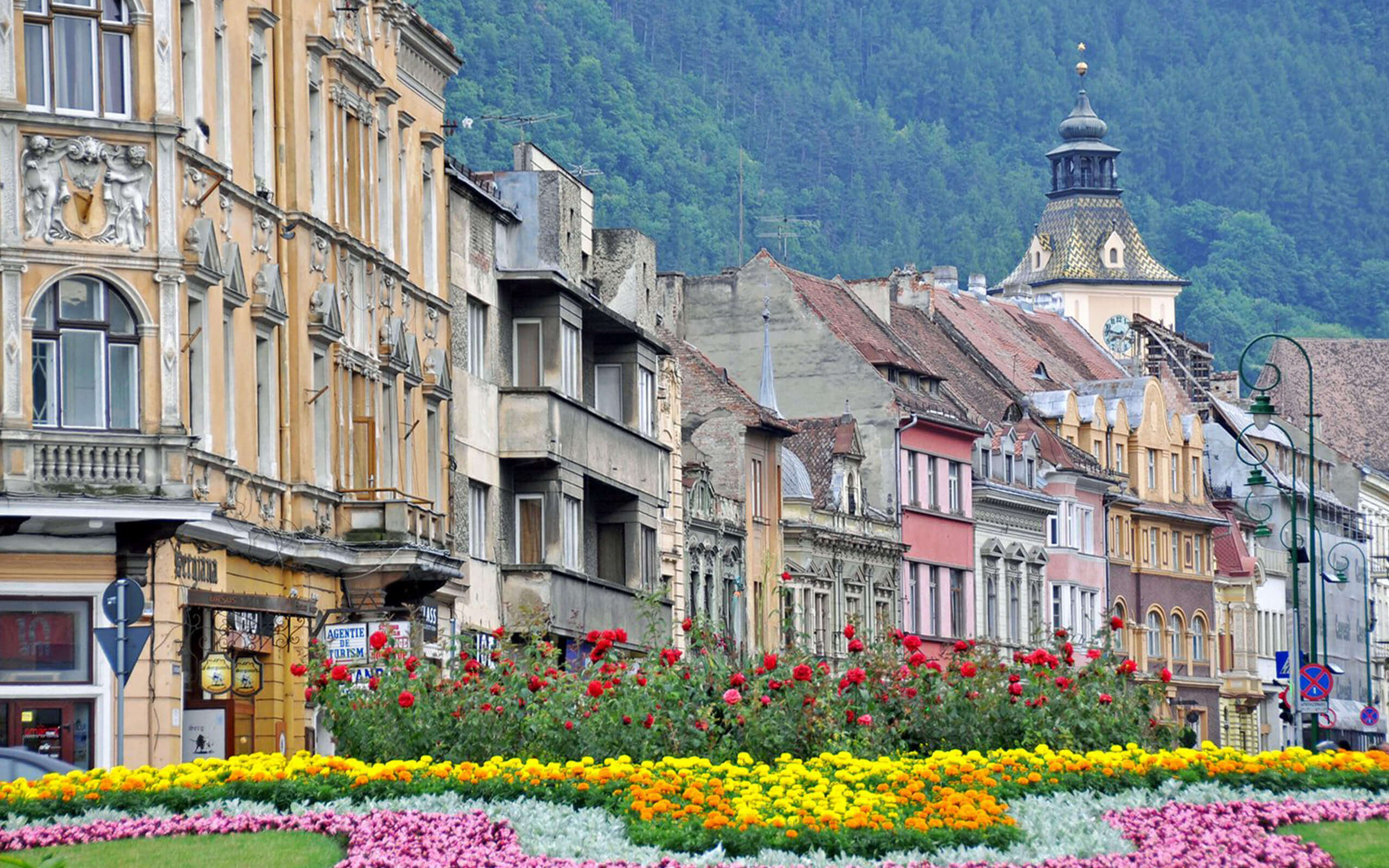 Beautiful Romanian landscape with worker enjoying quality life